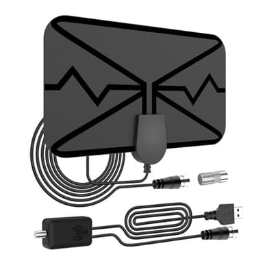 Lamkrtlp Antenne TV Intérieur, 2025 Nouvelle Antenne HDTV avec Amplicateur de Signal 36 dBi, Soutien 1080P 4K Smart HDTV