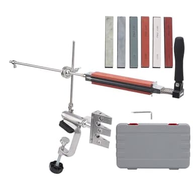 Aolidsive Kit D'affûtage de Couteaux, 6 Pierres à Aiguiser Réversibles à 360°, Aiguisoir Professionnel pour Chef de Cuisine, épluchage de Steak, Couteaux Japonais, avec Conception de