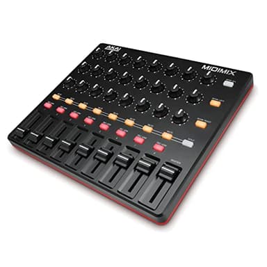 Akai Professional MIDImix - Mixeur et Contrôleur MIDI Portable et Ultra Performant avec 8 Faders et 24 Potentiomètre, Ableton Live Lite Inclus