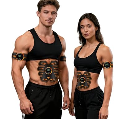 Electrostimulateur Musculaire, Ceinture Abdominale Electrostimulation, Stimulateur Musculaire Electrique, EMS Abdominales Cinturón Femme Homme pour Abdomen/Bras/Jambes