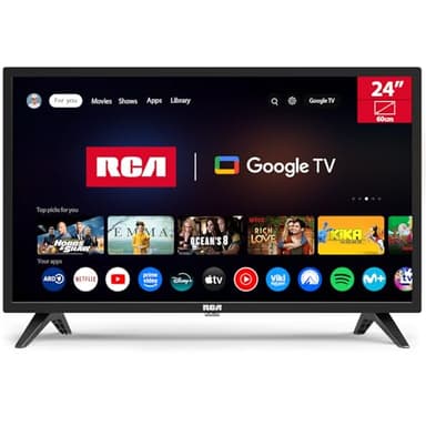RCA Smart TV 24 Pouces (60 cm), Google TV HD LED WiFi Connectée Téléviseurs avec Triple Tuner, VIDAA Remote App, Molotov, Netflix, Prime Video, Disney+, Youtube, 2025