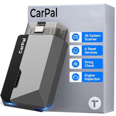 TOPDON Carpal-A Valise Diagnostic Voiture Bluetooth, Tous Les systèmes Diagnostic pour iOS et Android, 6 Services d'entretien, vérification de l'état du véhicule,1 an de Mise à Niveau Gratuite