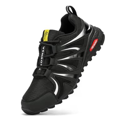 VENROXX Chaussures Trail Homme Respirantes Chaussure de Randonnée Légères Antidérapantes Basket Trekking Outdoor Sports Chaussures de Marche, Noir, 43