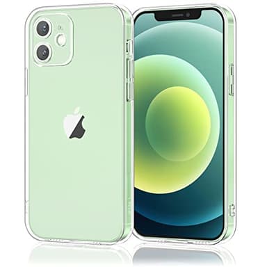 AK Coque pour iPhone 12 6,1 Pouces, Anti-Jaunissement étui de Protection Transparente Antichoc, Housse Case Cover Anti-Rayures pour iPhone 12 (Transparent)