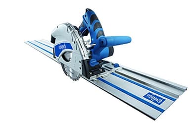 Scheppach Scie plongeante PL55 + 2x700mm rail de guidage | Puissance 1200W | Profondeur de coupe 55mm | Lame Ø160mm 24 dents | Inclinaison avec protection anti-basculement pour coupes de 0 à 45