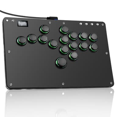 Sehawei Arcade Stick R16 Contrôleur arcade 16 touches pour PC/Ps3/Ps4/Switch/Steam,Stick de combat pour jeux de combat avec fonctions RGB & Turbo personnalisées & Hot Swap Noir