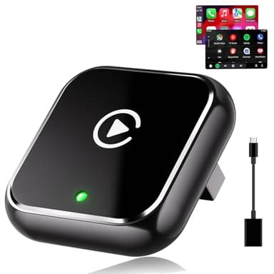 CarPlay sans Fil 2 en 1 pour Apple CarPlay/Android Auto,Mini Adaptateur sans Fil pour iPhone/Android et Plus de 927+ Voitures,Bluetooth 5.3 et WiFi 6,sans décalage,Plug and Play,Connexion Automatique