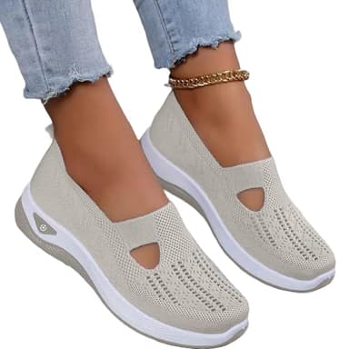 Bastwahl Chaussures Orthopédiques Femme - Basket de Marche Mode et Sport Respirant Confort Chic Enfiler Legere Running Tennis Gym Jogging Slip on Basquette Fitness Travail Course Outdoor Sneakers2
