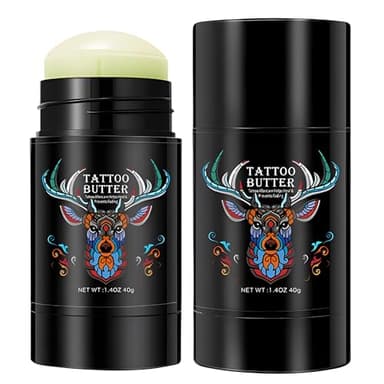 2 Pièces Creme Tatouage Tattoo Butter, 40g Crème Tatouage pour Ancien Nouvel éclaircissant Hydratant, Soin Tatouage, Hydratant éclaircissant, Pommade Cicatrisante de Soin de Tatouage