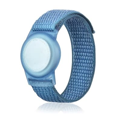 Bracelet Enfant Compatible Airtag, Étui de Protection Compatible Airtags, Bracelet Enfant Waterproof, Accessoire Apple, Anti-Rayures GPS Bracelet (Bleu)