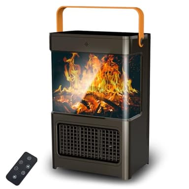 Chauffage d'appoint 2200W,80 ° Oscillation ECO Radiateur Electrique, PTC Thermostat et économie d'énergie, Protection Multiple, maison