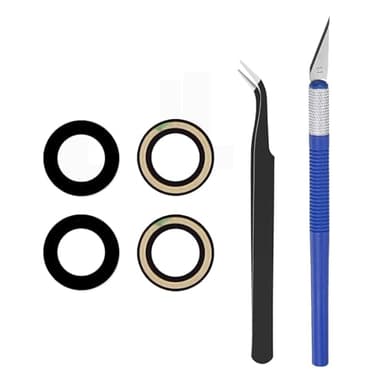 Cemobile 1 lot de lentilles de caméra arrière de rechange pour iPhone 14 et iPhone 14 Plus + adhésif préinstallé + kit d'outils de réparation