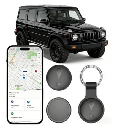 Traceur GPS Voiture, Mini Tracker GPS Voiture Magnétique, Compatible avec iOS et Android, Suivi en Temps Réel Traceur sans Abonnement, Traceur Enfant Caché pour Véhicules, Animaux et Bagages, Bleu