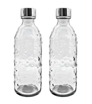 Lot de 2 bouteilles en verre pour machine à gazéifier (SodaStream*,Aarke*,etc.) 0,7 l avec TWIN SECURE