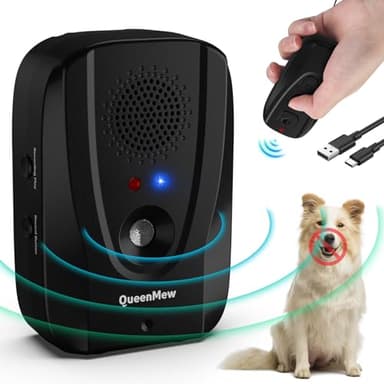Anti Aboiement Chien avec TéLéCommande, Automatique Et 600 Pieds EntraîNement à Distance 2 en 1 Boitier Anti Aboiement, Enregistrement IntéRieur ExtéRieur éTanche, Alarme Ultrason Chien