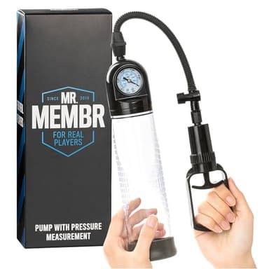 MR. MEMBR Pompe à Pénis avec Manomètre - Agrandir son Pénis - Pompes à Pénis pour Agrandisseur de Pénis - Vacuum Pompe à Pénis XXL - Extenseur De Pénis Masculin - Pompe à Vide Penien