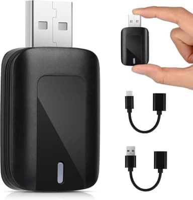 Euakee Adaptateur sans fil Android Auto & Car-Play, Dongle de jeu de Voiture sans fil WiFi 5GHz Plug & Play, Facile à Mettre à Niveau le jeu de Voiture Filaire vers le sans fil pour les Voitures 2016+