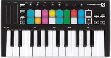 Novation Launchkey Mini [MK3] — Clavier maître MIDI USB portable de 25 touches avec intégration de STAN. Mode d'accords fixes et arpégiateur — pour la production musicale