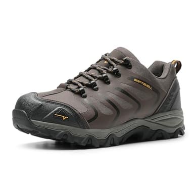 NORTIV 8 Chaussures de Randonnées pour Homme Antidérapant Chaussure de Trekking en Plein air Imperméables,Size 45,Marron/Noir/Tan,160448_Low-E