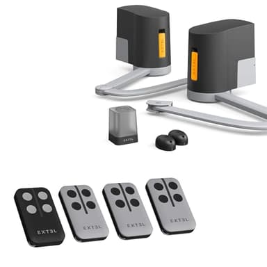 EXTEL - Motorisation connectée à Bras articulés pour Portail battant : 2.5m/250kg par battant - XB250 + 2 télécommandes OFFERTES Umii