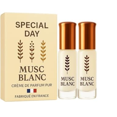 Musc Tahara Blanc 3ml original fragrance - Undiluted Women's Perfume Cream | Natural Pheromone Perfume | Long-Lasting Intimate Deodorant - 2x3ml