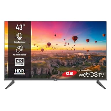 Q.2 Téléviseur Intelligent 43" 4K UHD LED – Smart TV avec webOS, HDR, Wi-FI, Bluetooth.