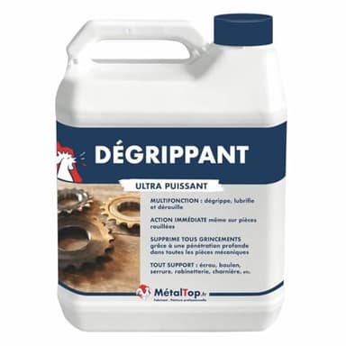 Metaltop - Degrippant - 1 L - Lubrification, dérouillage et protection antirouille