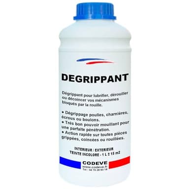 Degrippant - Codeve Bois - 1L - Intérieur/extérieur - La Lubrification, Le Graissage Ou Le Dérouillage De Vos Pièces Grippées.