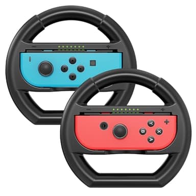 Deruitu 2 packs de volants compatibles avec la Nintendo Switch et la manette OLED, accessoires pour manette Switch Racing Wheels pour Mario Kart 8 Deluxe