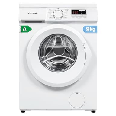 COMFEE' CFE12EW90/W Lave-linge frontal 9KG, Classe énergétique A, Moteur BLDC 1400 tr/min, 15 Programmes, Prélavage, Blanc [Classe énergétique A]