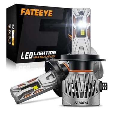 FateEye Ampoule H4 LED 130W 36000LM - 800% 6500K Blanc Froid, Plus de 100 000 Heures de Durée de vie, Ampoule LED H4 12V pour Phares de Voitures Ou Motos, Plug and Play, Pack de 2