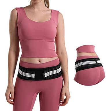Ceinture de soutien sacro-iliaque, ceinture de soulagement de la douleur sciatique, ceinture de soutien du bas du dos, ceinture de bassin du nerf sciatique de la hanche (S/M (Hip Size 32-47 inch))