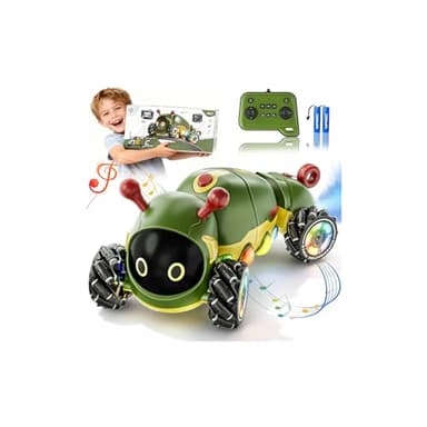 Kssvzz Voiture Telecommandé Enfant,4WD RC Stunt Car avec Lumière et Spray,2,4Ghz Chenille Télécommandé Robot avec Musique,360° Rotation,Tout Terrain,Jouet Cadeau pour Garçon Fille 3 4 5 6 7 8 Ans