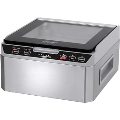 Caso VacuChef 40 - Appareil de mise sous vide à cloche en acier inoxydable, chambre à vide de 3L 70 litres/minute, double soudure, temps de vide et de soudure réglables