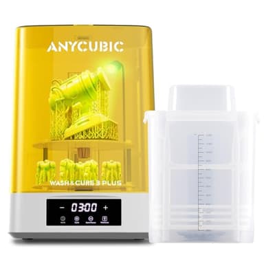 ANYCUBIC Wash and Cure 3 Plus avec éclairage du col de Cygne, Design à Double Couche et économie d'IPA, pour Imprimante 3D Photon Mono 4 Series/M7/M7 Pro/X 6Ks/Mars 4/Saturn Series,228x128x260mm