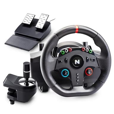 NITHO Drive Pro ONE Volant avec Levier de Vitesses et Pédales, Volant de Course à 270 Degrés pour PC, PS4, Xbox One, Xbox Series X/S, Switch, Zero Dead Zone Volant de Jeux, Simulateur de Conduite