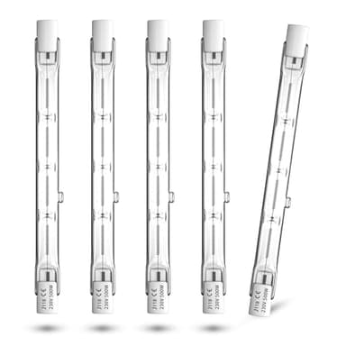 CucuGo R7s 118mm Ampoule Halogène 500W, 118mm Lampe Linéaire 11000lm Dimmable Blanc Chaud 2800K Projecteur de Sécurité, J118 J Type Ampoule Pour l'Éclairage Paysage, Lampadaire