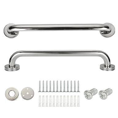 GOYADA Lot de 2 Barre d'appui de Douche 40 cm, Barres d'appui de Salle de Bain en Acier Inoxydable SUS 304, Poignée Salle de Bain Sécurité, Poignée de Baignoire Murale pour Douche, Salle de Bain, WC