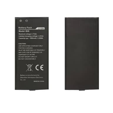 Vvuilsty B26 Batterie de rechange, rechargeable, à 0 cycle, compatible avec téléphone Cat B26, Caterpillar B26, téléphone portable seniors, avec kit d'outils de réparation