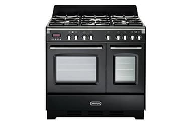 De Longhi MEM 965T NN ED Cuisinière à gaz 5 feux + 2 fours électriques ventilés, 90 x 60 cm, couleur anthracite, ligne Mastercook