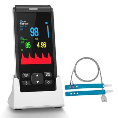 HealthTree Portable Saturometre Oxymetre Enfant, Rechargeable Oxymetre de Pouls vérifiant le niveau de SpO2,la fréquence cardiaque et l'indice de perfusion