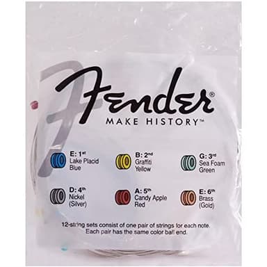 Fender 80/20 Bronze Acoustic Strings, Ball End, 70XL .010-.048 Gauges, (6)