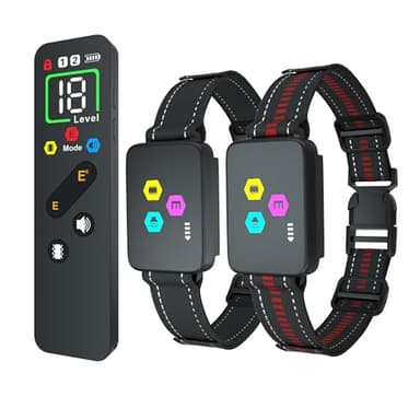 Meloive Collier de Dressage pour Deux Chiens,Portée 3000 Mètres,3 Modes Son/Vibration/Choc Électrique avec Verrouillage de Sécurité,Résistant à l'eau et Rechargeable