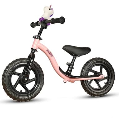 KRIDDO Draisienne Interactive pour Tout-Petits de 2 Ans, de 18 Mois, vélo d'apprentissage précoce interactif avec équilibrage Stable et Repose-Pieds, Cadeau pour garçons et Filles de 2 à 5 Ans, Rose
