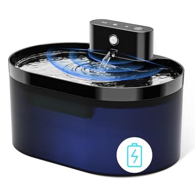 Fontaine à Eau Diealles Shine 2.2L pour Chat et Chien - Sans Fil, 4200mAh, Silencieuse avec Détecteur de Mouvement