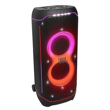 JBL PartyBox Ultimate, puissante enceinte Bluetooth sans fil, connectivité WiFi, basses puissantes, JBL Pro Sound, éclairage dynamique intégré et transportable sur roues