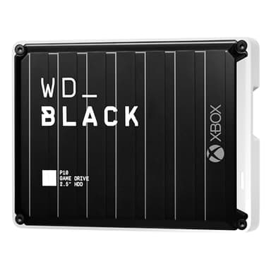 WD_BLACK P10 pour Xbox 4 To, Disque dur Externe Portable, des vitesses allant jusqu'à 130 Mo/s, Une abonnement d'un mois au Xbox Game Pass Ultimate, Compatible avec Xbox Series X|S, Noir et Blanc