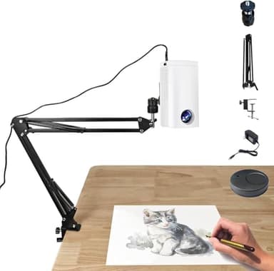 Projecteur LED de traçage artistique – Lampe de projection réglable à 360° avec lentille HD et design portable, projecteur de dessin pour artistes, enfants et croquis à faire soi-même, comprend un