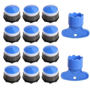 Yqhugbc 12 pièces Filtre Robinet, Mousseur Robinet, Economiseur D'eau pour Robinet, Mousseur Robinet Economie Eau, M21.5 Mousseur Robinet, pour Mitigeur Evier de Cuisine, Lavabo de Salle de Bain