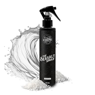 Charlemagne Spray au sel de mer pour homme - Tenue moyenne - 200 ml - Parfum de brise méditerranéenne - Spray texture d'eau salée pour volume de cheveux et boucles Beach Wave avec protection contre la